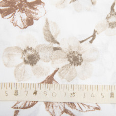 Тканина бязь ранфорс для постільної білизни, бавовна, 130 г/м2, 240 см 6.19975/35 Квітуча яблуня беж