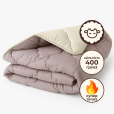 Ковдра вовняна Woolly 140х210 см IDEIA 400 г/м2 зимова, тепла, натуральна, овеча вовна