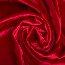 Тканина Оксамит стрейч однотонна Li, тканина костюмна, плательна оксамитова, велюр червоний