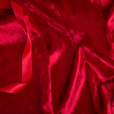 Тканина Оксамит стрейч однотонна Li, тканина костюмна, плательна оксамитова, велюр червоний