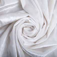 Тканина Оксамит стрейч однотонна Li, тканина костюмна, плательна оксамитова, велюр молоко