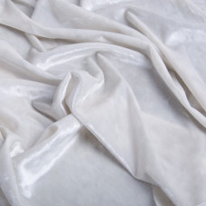 Тканина Оксамит стрейч однотонна Li, тканина костюмна, плательна оксамитова, велюр молоко