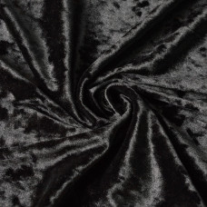 Тканина Оксамит стрейч однотонна Li, тканина костюмна, плательна оксамитова, велюр чорний