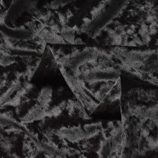 Тканина Оксамит стрейч однотонна Li, тканина костюмна, плательна оксамитова, велюр чорний