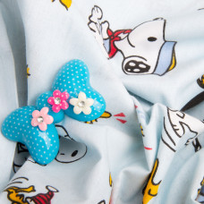 Тканина бязь ранфорс для постільної білизни, бавовна, 130 г/м2, 240 см 25011682/1 Snoopy блакитний