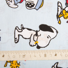 Тканина бязь ранфорс для постільної білизни, бавовна, 130 г/м2, 240 см 25011682/1 Snoopy блакитний