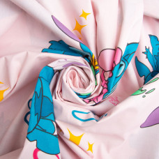 Тканина бязь ранфорс для постільної білизни, бавовна, 130 г/м2, 240 см 25102069/1 Стіч рожевий