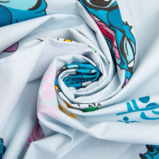 Тканина бязь ранфорс для постільної білизни, бавовна, 130 гр/м2, 240 см 25102069/2 Стіч блакитний