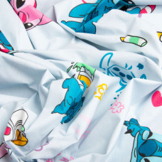 Тканина бязь ранфорс для постільної білизни, бавовна, 130 гр/м2, 240 см 25102069/2 Стіч блакитний