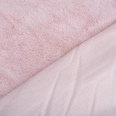 Тканина штучне хутро Кролик Крош 150 см 380 г/м2, для одягу, шуб, жилетів та інтер'єрного декору пудра