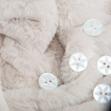 Тканина штучне хутро Кролик Крош 150 см 380 г/м2, для одягу, шуб, жилетів та інтер'єрного декору попіл