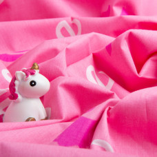 Тканина бязь ранфорс для постільної білизни, бавовна, 130 г/м2, 240 см 25080075/8 Барбі рожева