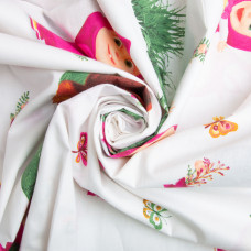 Тканина бязь ранфорс для постільної білизни, бавовна, 130 г/м2, 240 см 25080826/1 Маша й ведмідь