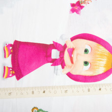 Тканина бязь ранфорс для постільної білизни, бавовна, 130 г/м2, 240 см 25080826/1 Маша й ведмідь