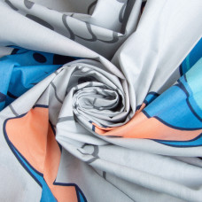 Тканина бязь ранфорс для постільної білизни, бавовна, 130 гр/м2, 240 см 25051531/2 Стіч сірий