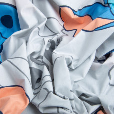 Тканина бязь ранфорс для постільної білизни, бавовна, 130 гр/м2, 240 см 25051531/2 Стіч сірий