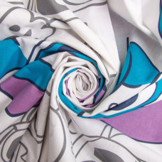 Тканина бязь ранфорс для постільної білизни, бавовна, 130 гр/м2, 240 см 25100863/3 Стіч білий