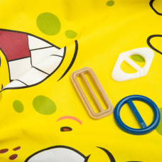 Тканина бязь ранфорс для постільної білизни, бавовна, 130 г/м2, 240 см 25100863/4 Губка Боб