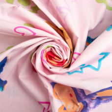 Тканина бязь ранфорс для постільної білизни, бавовна, 130 г/м2, 240 см 25070995/7 Лабуба рожева