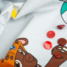 Тканина бязь ранфорс для постільної білизни, бавовна, 130 г/м2, 240 см 25090918/2 Щенячий патруль сірий