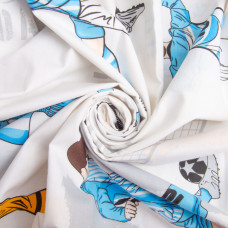 Тканина бязь ранфорс для постільної білизни, бавовна, 130 г/м2, 240 см 25050228/3 Футболісти