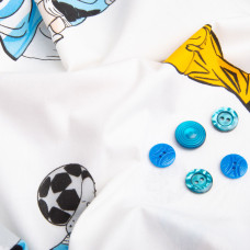 Тканина бязь ранфорс для постільної білизни, бавовна, 130 г/м2, 240 см 25050228/3 Футболісти