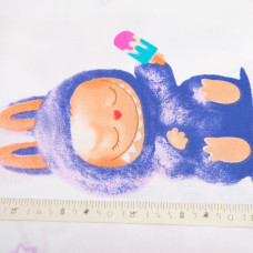 Тканина бязь ранфорс для постільної білизни, бавовна, 130 г/м2, 240 см 25071765/4 Лабубу біла