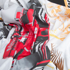 Тканина бязь ранфорс для постільної білизни, бавовна, 130 г/м2, 240 см 25041666/2 Картинг червоний