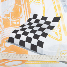 Тканина бязь ранфорс для постільної білизни, бавовна, 130 г/м2, 240 см 25041666/2 Картинг червоний