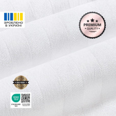 Комплект постільної білизни IDEIA євро 200х220 сатин бавовна преміум страйп білий