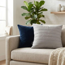 Подушка декоративна 50х50 см IDEIA гіпоалергенна стеганая св сіра