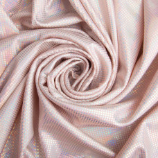 Тканина трикотаж Голограма 200 г/м2 блискуча, еластична для вечірніх вбрань, карнавальних костюмів, аксесуарів персик
