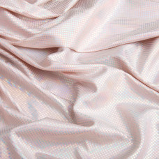 Тканина трикотаж Голограма 200 г/м2 блискуча, еластична для вечірніх вбрань, карнавальних костюмів, аксесуарів персик