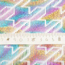 Тканина трикотаж Біфлекс Голограма 240 г/м2, тканина стрейчева трикотажна, тканина еластична блискуча білий