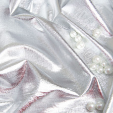 Тканина парча Роксолана стрейч 145 см декоративна для костюмів, декору срібло