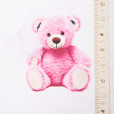 Тканина бязь ранфорс для постільної білизни, бавовна, 130 г/м2, 240 см 8110 v-4 Ведмежата рожева