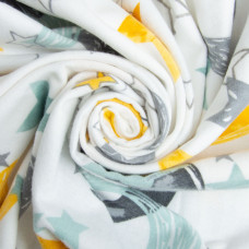 Тканина фланель бавовна 240 см 170 г/м2, м'яка тканина для постільної білизни, пелюшок 9.23329/5 Комета сіра