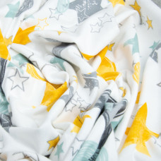 Тканина фланель бавовна 240 см 170 г/м2, м'яка тканина для постільної білизни, пелюшок 9.23329/5 Комета сіра