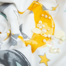 Тканина фланель бавовна 240 см 170 г/м2, м'яка тканина для постільної білизни, пелюшок 9.23329/5 Комета сіра