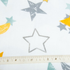 Тканина фланель бавовна 240 см 170 г/м2, м'яка тканина для постільної білизни, пелюшок 9.23329/5 Комета сіра