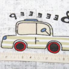 Тканина фланель бавовна 240 см 170 г/м2, м'яка тканина для постільної білизни, пелюшок 10.27285/6 Автомобілі сіра