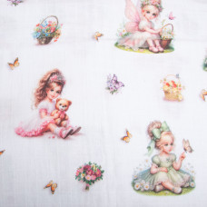 Тканина бавовна Муслін 160 см 218 г/м2 для платтів, блузок, спідниць, халатів, костюмів, пледів Маленька Фея