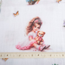 Тканина бавовна Муслін 160 см 218 г/м2 для платтів, блузок, спідниць, халатів, костюмів, пледів Маленька Фея