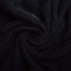 Тканина трикотаж однотонна для одягу 160 см 520 г/м2, для суконь, костюмів, м'яка, еластична V-1001 чорний
