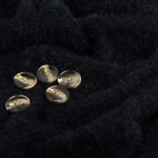 Тканина трикотаж однотонна для одягу 160 см 520 г/м2, для суконь, костюмів, м'яка, еластична V-1001 чорний