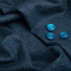 Тканина костюмна однотонна Твід 150 см 300 г/м2, для одягу, суконь, костюмів, спідниць V-4 синій