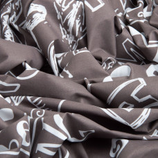 Тканина бязь ранфорс для постільної білизни, бавовна, 125 г/м2, 220 см R-81258 А Latte комп.