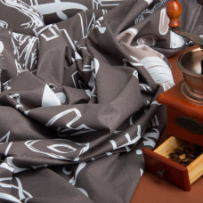 Тканина бязь ранфорс для постільної білизни, бавовна, 125 г/м2, 220 см R-81258 А Latte комп.