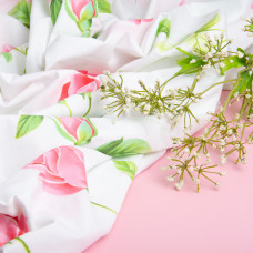 Тканина бязь ранфорс для постільної білизни, бавовна, 125 гр/м2, 220 см R-7880 Глорія