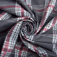 Тканина бязь ранфорс для постільної білизни, бавовна, 125 г/м2, 220 см R-98569 А Клітинка велика